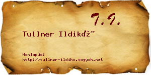 Tullner Ildikó névjegykártya