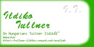 ildiko tullner business card